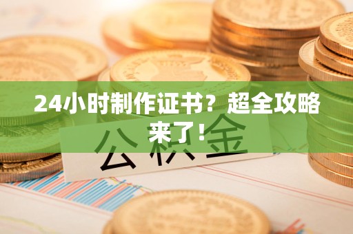 光泽24小时制作证书？超全攻略来了！